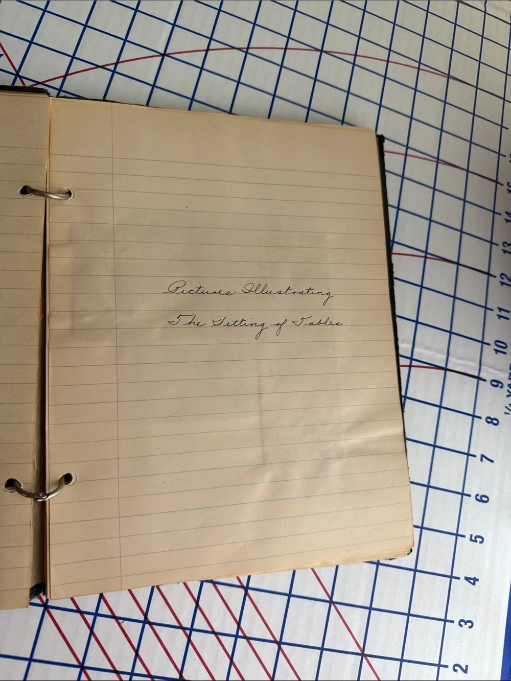 1934 Home Economics Notebook Table Setting & Service Domestic Science Etiquette